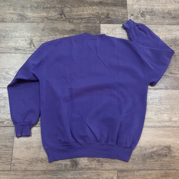 RARE! Vintage 1991 Nutmeg Mills Phoenix Suns Purple Sweatshirt Made in USA - XL - Picture 8 of 10